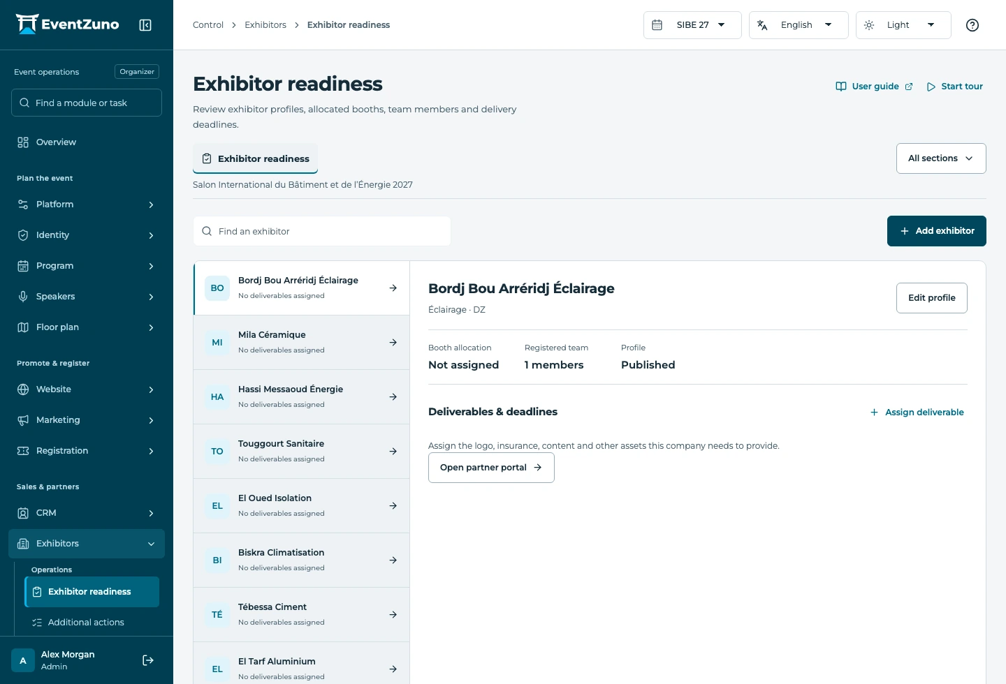 Inside EventZuno: Exhibitors