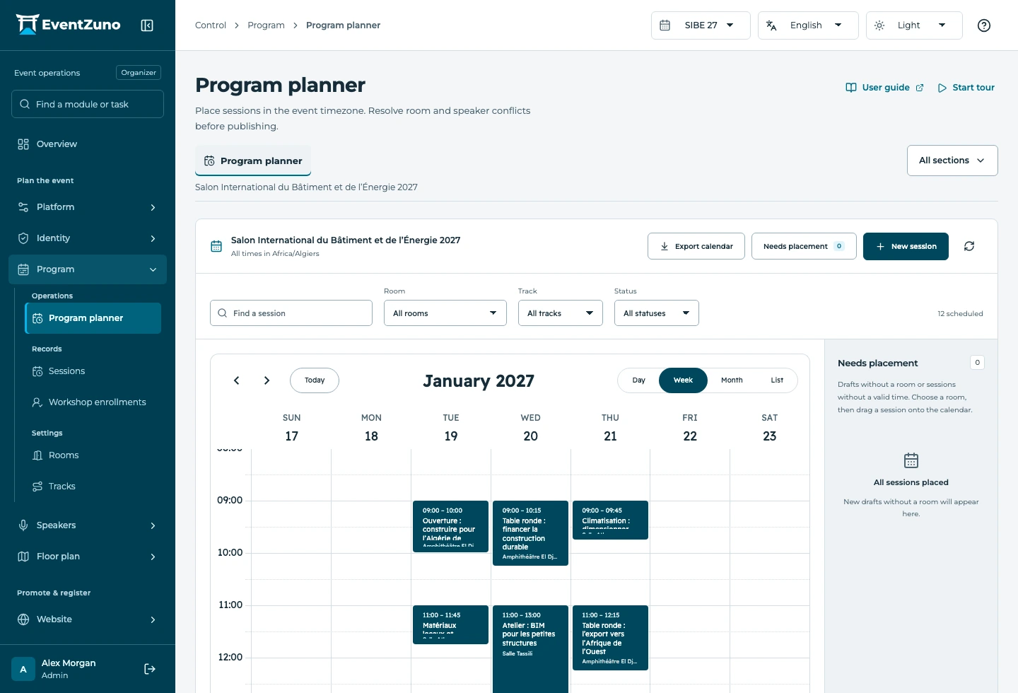 Inside EventZuno: Programme & workshops